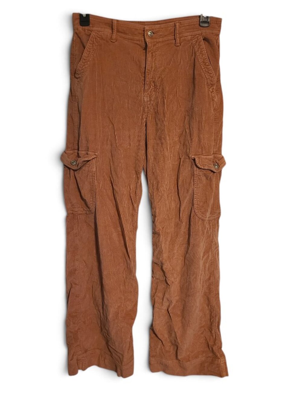 American Eagle Super High Rise Baggy Wide Leg Pink Corduroy Cargo Pants